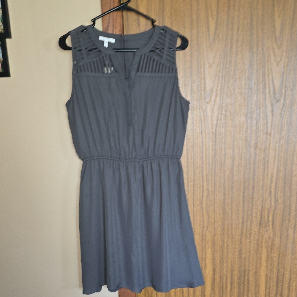 Maurices Gray Ruched Mini Sundress